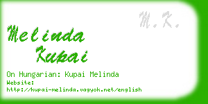 melinda kupai business card